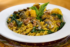 Brown and Wild Rice Cauliflower and Mushroom Curry