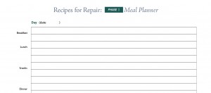 Phase 1: Meal Planning Grid and Suggested Meals